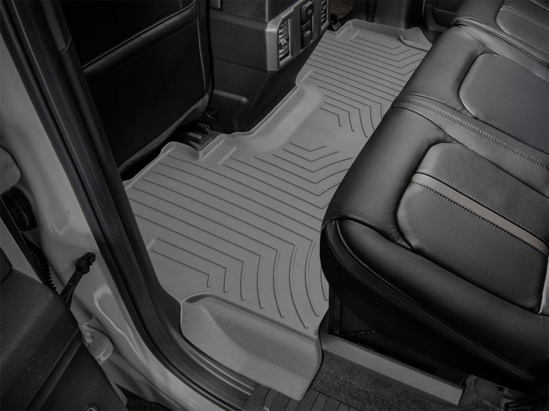 WeatherTech 2017+ Ford F-250/F-350/F-450/F-550 Super Crew Rear 3D Floor Mat (Grey)