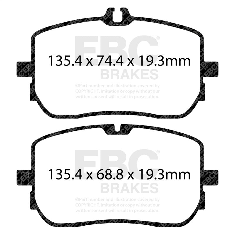 EBC 2019+ Mercedes-Benz A220 Sedan (V177) 2.0L Turbo Yellowstuff Front Brake Pads