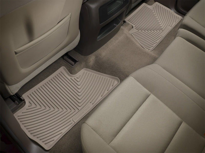 WeatherTech 14+ Chevrolet Silverado Rear Rubber Mats - Tan