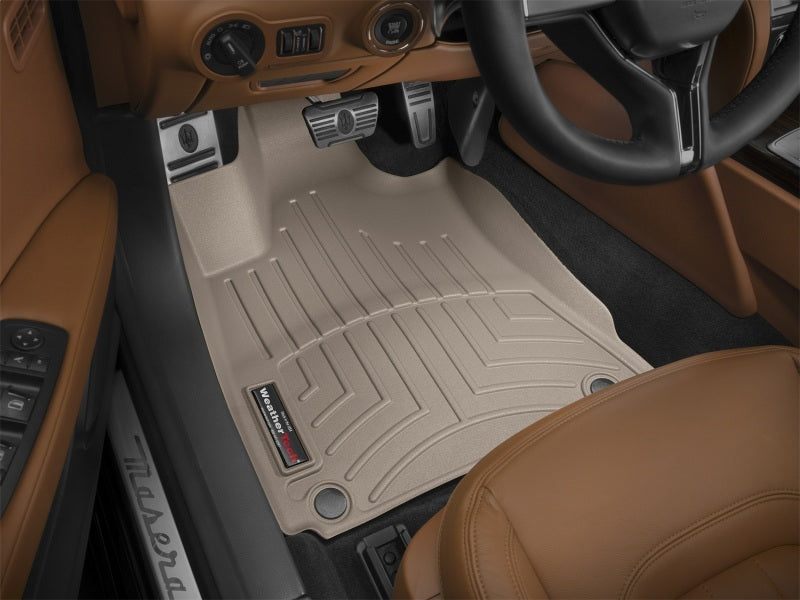 WeatherTech 14+ Maserati Quatroporte Front FloorLiner - Black