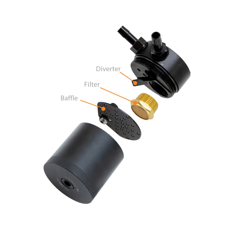Mishimoto 2015+ Subaru WRX Baffled Oil Catch Can Kit - Black