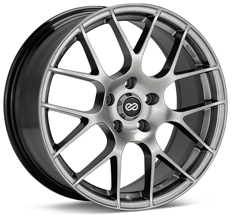 Enkei Raijin 18x8 42mm Offset 5x120 Bolt Pattern 72.6 Bore Diameter Hyper Silver Wheel