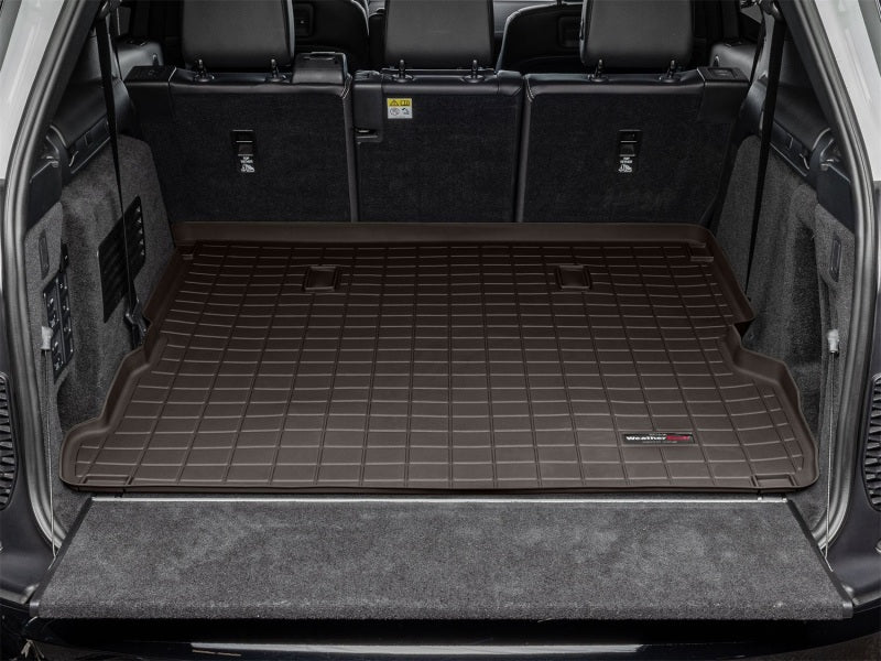 WeatherTech 2017+ Land Rover Discovery Cargo Liners - Cocoa (w/ 4 Zone Climate Control)