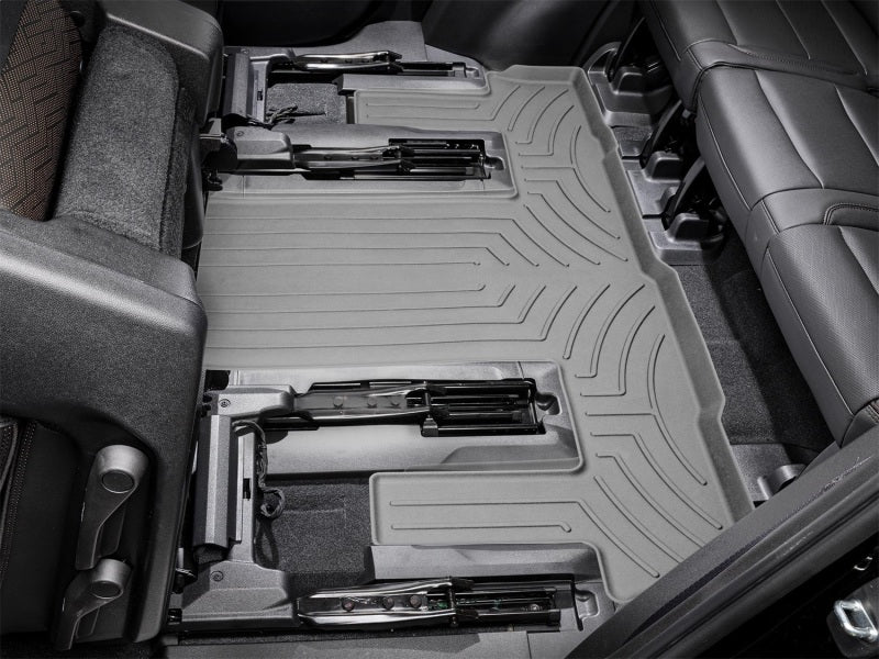WeatherTech 2021+ GMC Yukon (incl. Denali) 2nd Row FloorLiner HP - Grey (Bucket Seating)