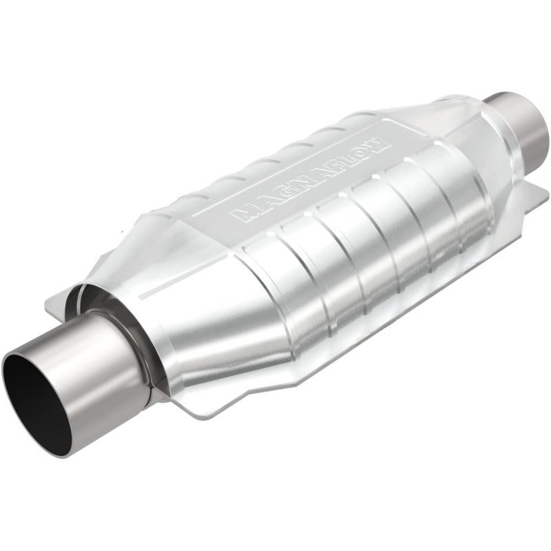 MagnaFlow Univ Cat Conv 2.25in Inlet/Outlet Ctr/Ctr Oval 12in Body L x 6.5in W x 16in Overall L
