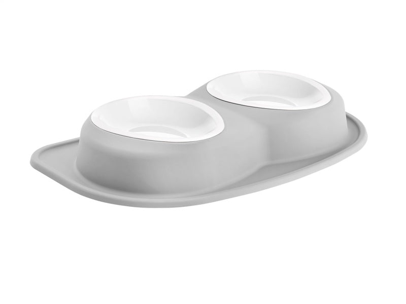 WeatherTech Pet Feeding System Double Low 96oz 3in. Poly Bowl - Light Grey