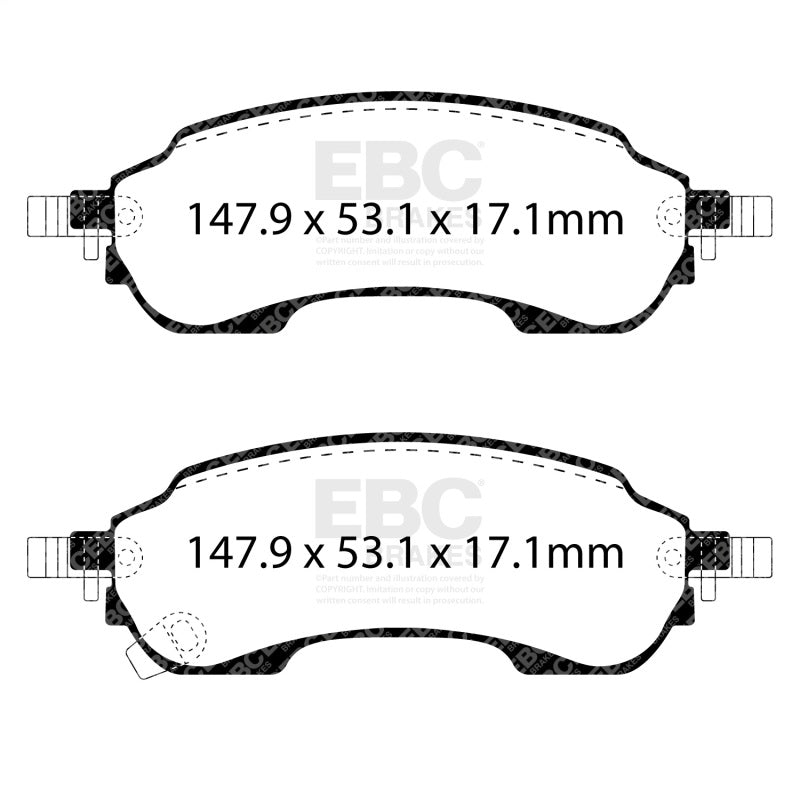 EBC 2021+ Ford Bronco (6th Generation) Yellowstuff Rear Brake Pads
