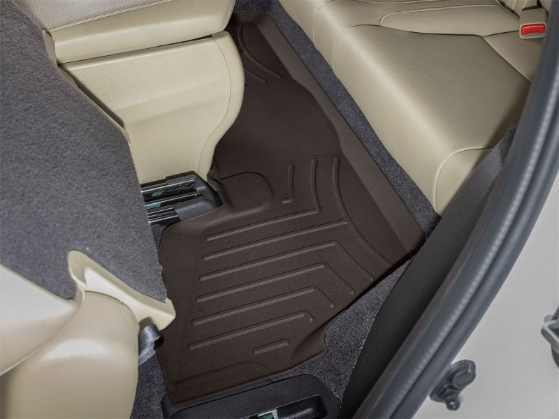 WeatherTech 17-20 Acura MDX 2nd Row Rear FloorLiner HP - Cocoa