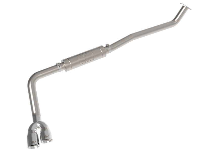 aFe Rebel Series 3in 304 Stainless Middle-Side Exit System Polished Toyota Hilux 15-26 L4-2.4/2.8L