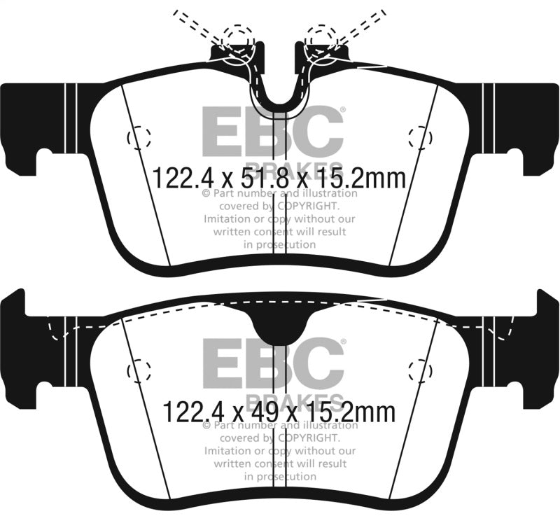 EBC 2017+ Volvo S90 2.0L Turbo Ultimax2 Rear Brake Pads
