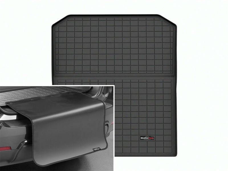 WeatherTech 2022 Rivian R1S (Fits w/Floor in Flat Pos.) Cargo Liner w/Bumper Protector - Black