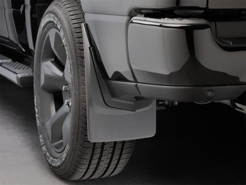 WeatherTech 19+ Dodge Ram w/o Factory Flares Rear No Drill Mudflaps - Black