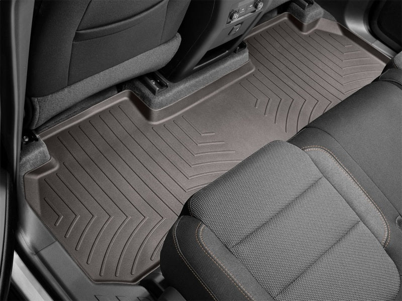 WeatherTech 2018+ Chevrolet Traverse Rear FloorLiner - Cocoa (Fits w/2nd Row Bench Seats)
