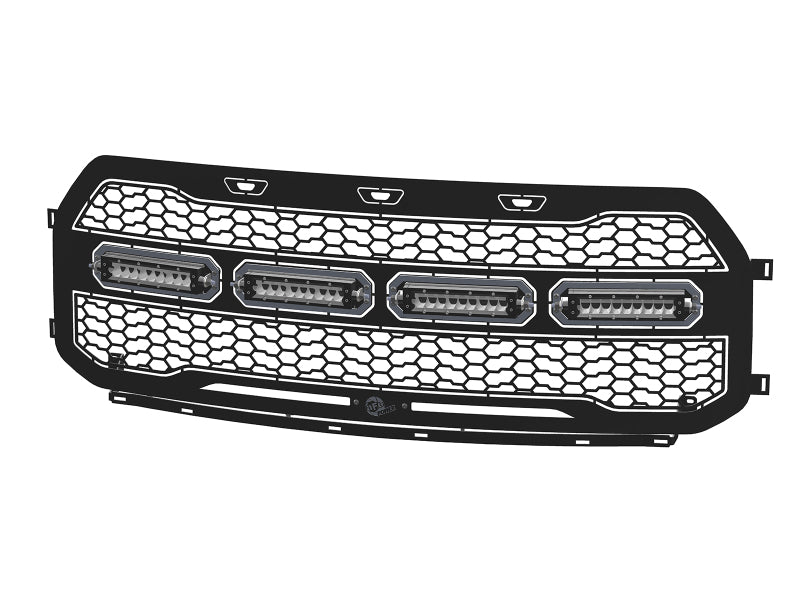 aFe 17-20 Ford Raptor w/o FFC Scorpion Grill w/ LEDs