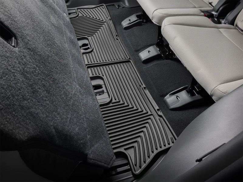 WeatherTech 24-26 Hyundai Santa Fe 2nd Row Rear All-Weather Floor Mats - Black