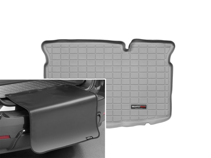 WeatherTech 07-14 Mazda Mazda2 Hatchback Cargo Liners w/ Bumper Protector - Grey