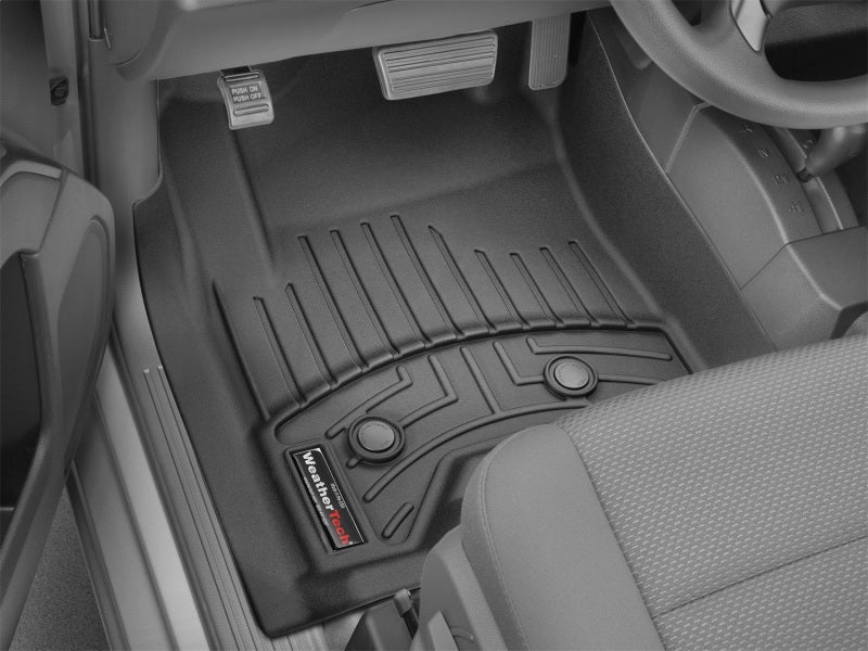 WeatherTech 2014+ Chevrolet Silverado 1500 Vinyl Front FloorLiner - Black (Double/Crew Cab)