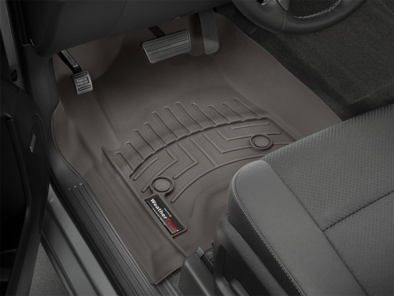 WeatherTech 14+ Chevy Silverado (Crew Cab / Double Cab) Front FloorLiners - Cocoa