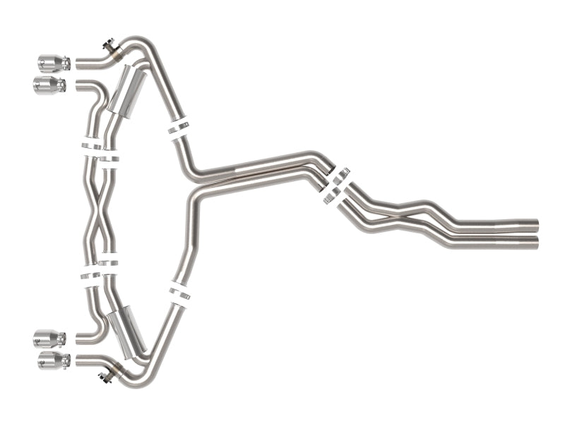 aFe 20-22 Audi RS6 Avant V8 4L(tt) MACH Force-Xp 3in to 2.5in 304 SS Cat-Back Exhaust w/Polished Tip