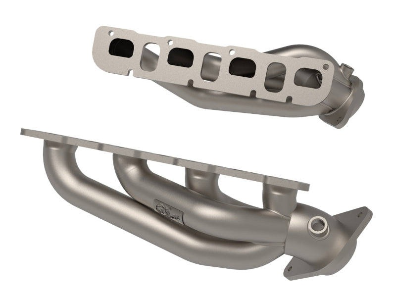 aFe Twisted Steel 2021+ Jeep Wrangler 392 JL 6.4L V8 Headers - Titanium Cerakote