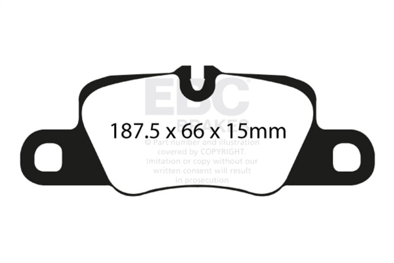 EBC Racing 12-15 Porsche 911 (991) Carrera S 3.8L (Cast Iron Rotor Only) RP-X Rear Brake Pads