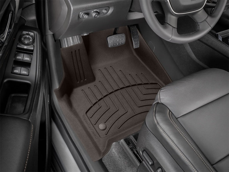 WeatherTech 2018+ Chevrolet Traverse (w/Bench 2nd Row) Front FloorLiner HP - Cocoa