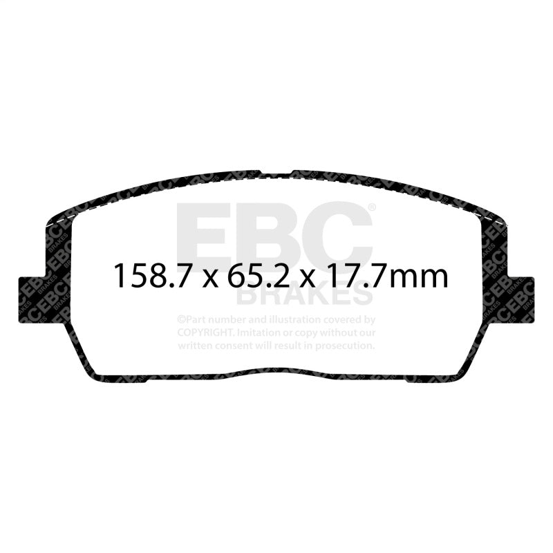 EBC 2019+ Hyundai Palisade 3.8L Yellowstuff Front Brake Pads