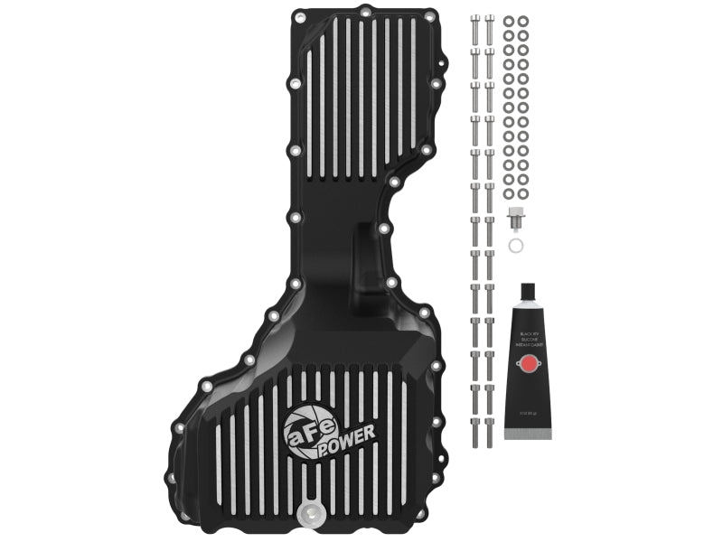aFe 20-25 GM Diesel V8-6.6L L5P Engine Oil Pan w/ Machined Fins