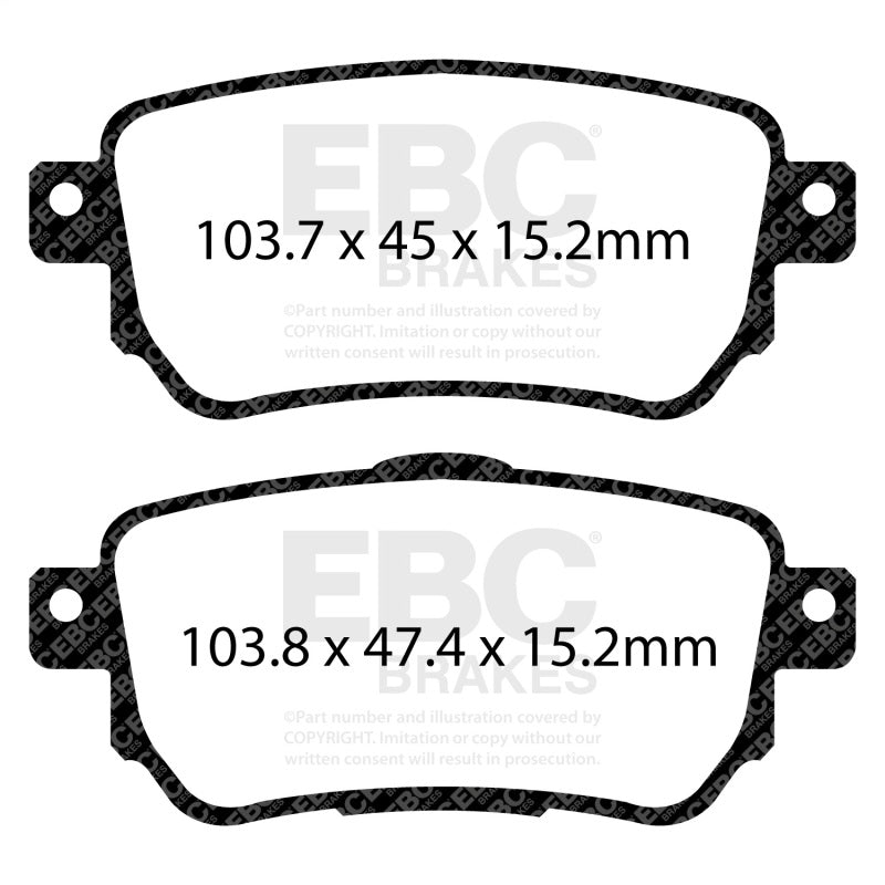 EBC 2021+ Nissan Rogue Sport 2.0L Greenstuff Rear Brake Pads