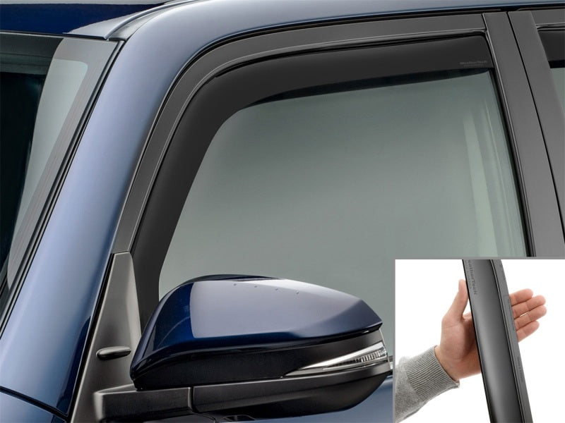 WeatherTech 10-24 Toyota 4Runner Front Front Side Window Deflectors - Matte Blk