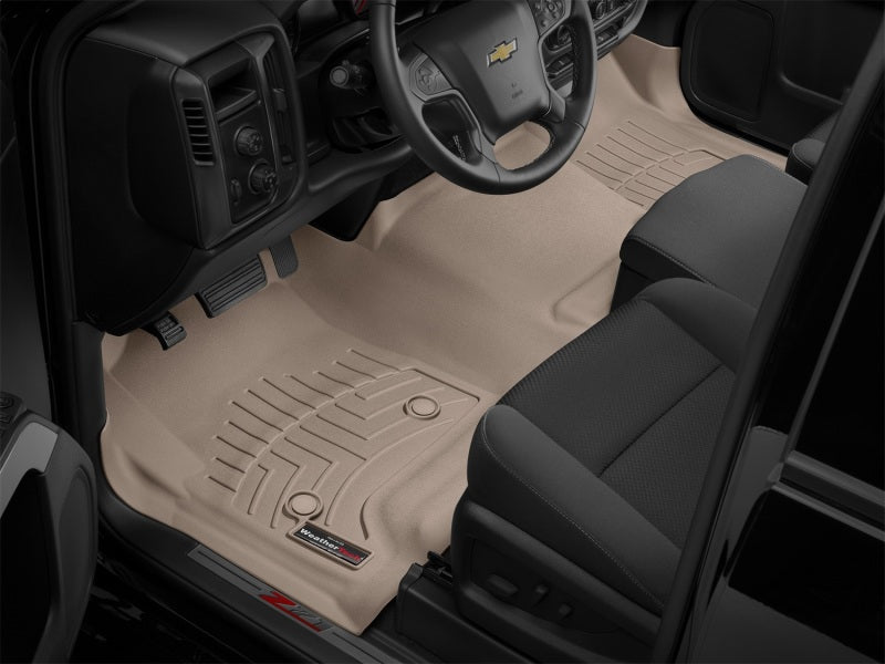WeatherTech 14+ Chevrolet Silverado Front Floorliner OTH - Tan