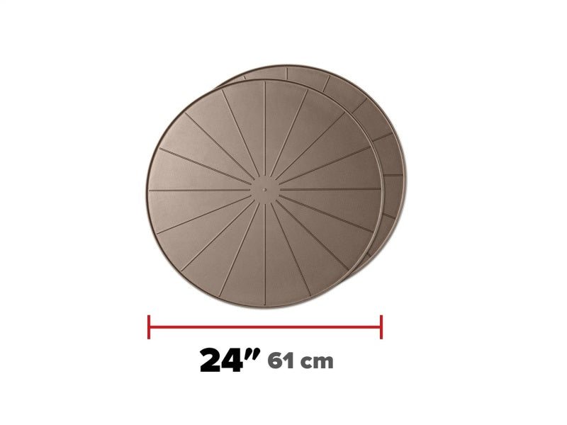 WeatherTech Project Mats 24in. Round - Tan (2pc Set)