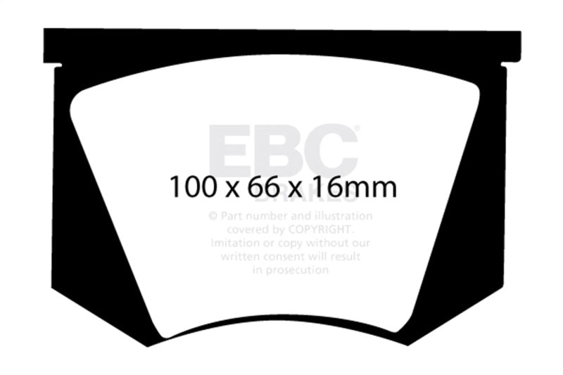 EBC 64-66 Ac Cobra 7.0 Yellowstuff Rear Brake Pads