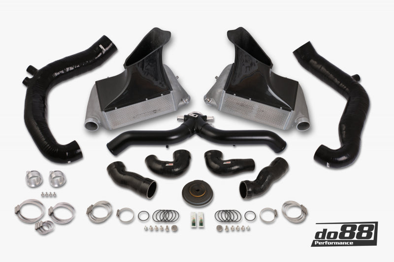 do88 10-12 Porsche 911 Turbo/Turbo S (997.2) BigPack Intercooler Kit w/Black Pipe + Inlets