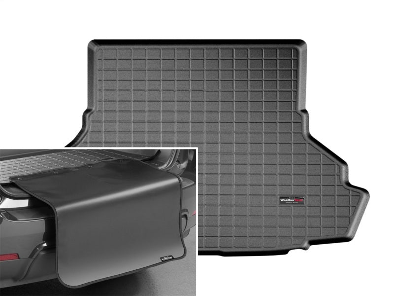 WeatherTech 2015+ Ford Mustang Cargo Liner With Bumper Protector- Black