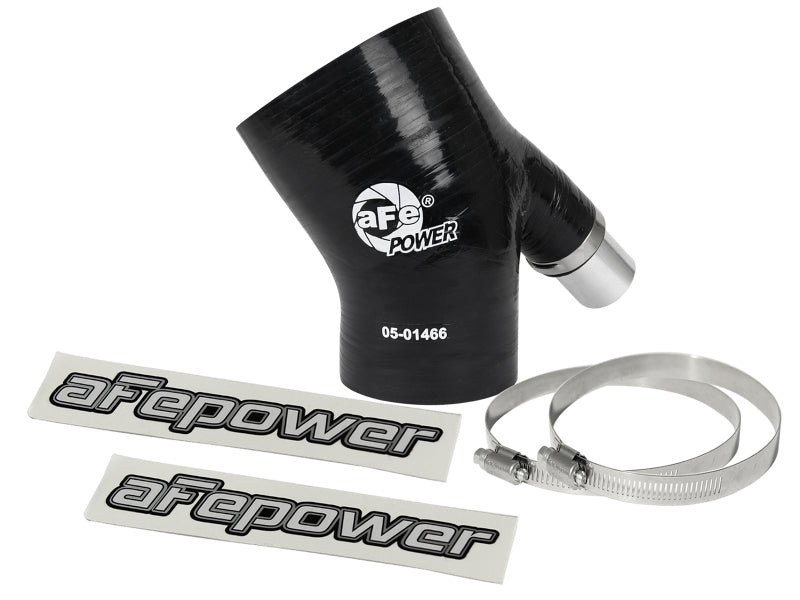 aFe MagnumFORCE Coupling Kit 3in ID x 2/14in x 35deg Elbow Reducing Coupler w. Vent - Black