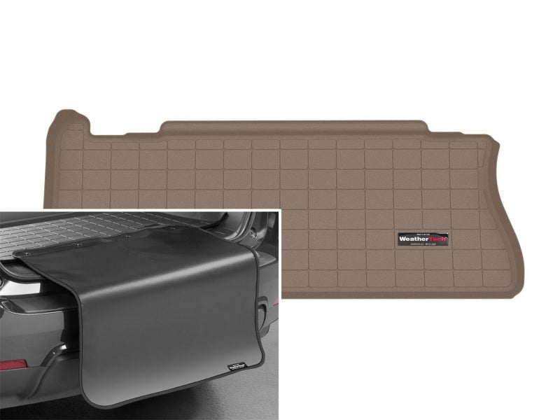 WeatherTech 2021+ Toyota Sienna (w/Spr Tire) Cargo Liner w/Bumper Protec - Tan (Behind 3rd Row Seat)