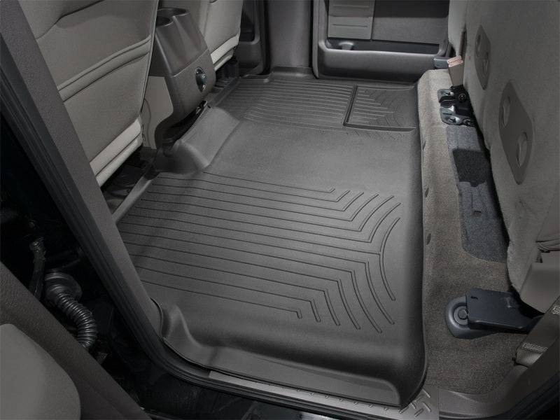 WeatherTech 09+ Ford F150 Super Crew Rear FloorLiner - Black