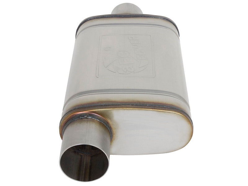 aFe MACHForce XP SS Muffler 3in Center Inlet / 3in Outlet 9in L x 4in W x 14in Body