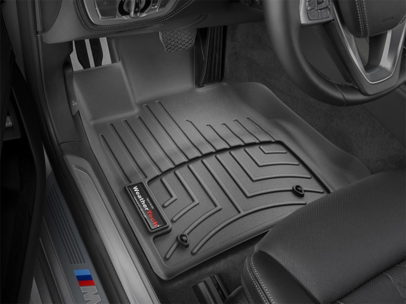 WeatherTech 2016+ BMW 7-Series Front FloorLiner - Black (No Rear Executive Lounge Seating Package)
