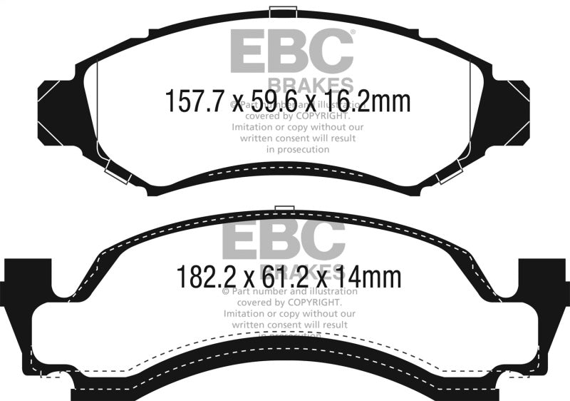 EBC 1974 AMC Ambassador 5.0L Yellowstuff Front Brake Pads