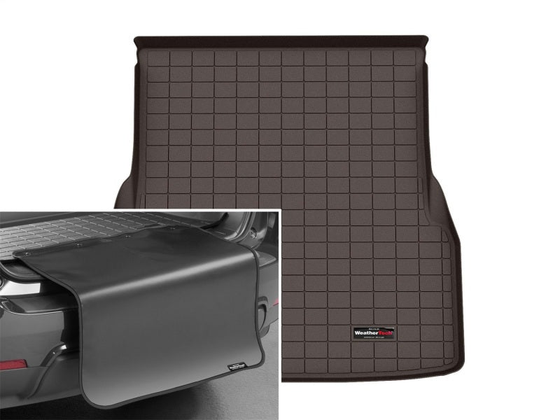 WeatherTech 22-25 Mercedes-Benz EQS Sedan Trunk Cargo Liner w/Bumper Protector - Cocoa
