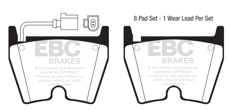 EBC 17-18 Audi RS3 Redstuff Front Brake Pads