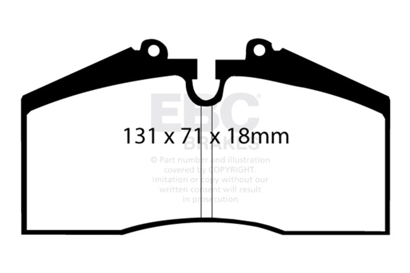 EBC Racing 92-93 Porsche 911 (964) 3.3L Turbo RP-X Front Brake Pads