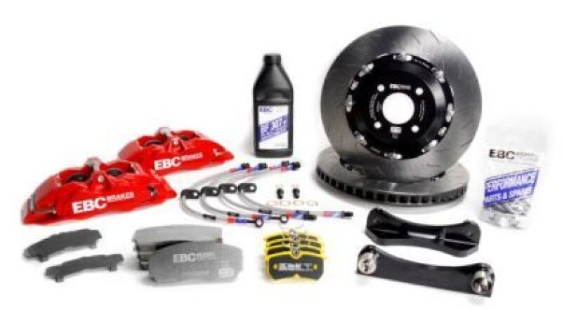 EBC Racing 12-21 Subaru WRX STI Red 6-Piston 355mm Rotors Apollo Front Big Brake Kit