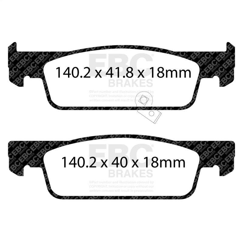 EBC 16-17 Smart Fortwo 0.9T Yellowstuff Front Brake Pads