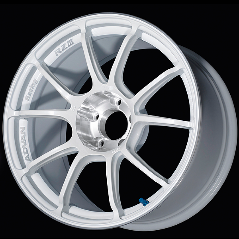 Advan RZIII 18x9.5 / +35 Offset / 5x114.3 BC / 73mm Bore / Racing White Metallic & Diamond Cut