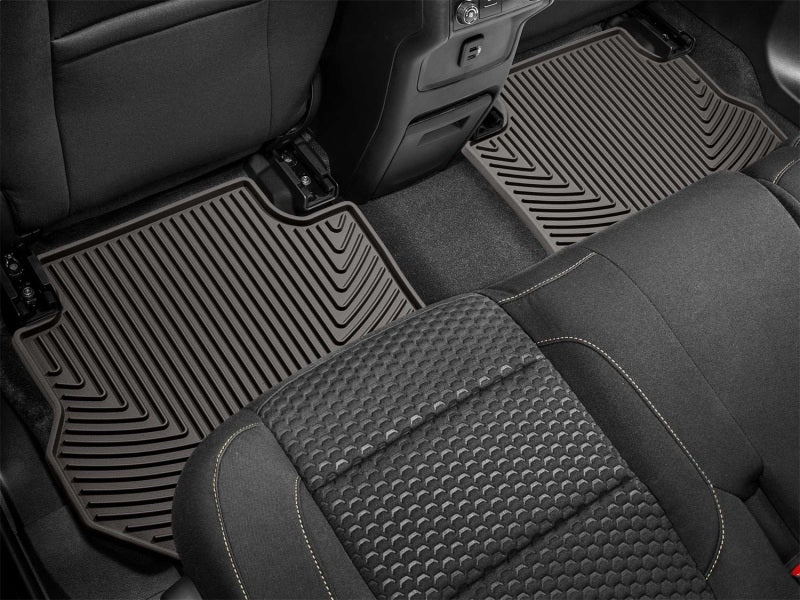 WeatherTech 17+ GMC Acadia / Acadia Denali Rear Rubber Mats - Cocoa