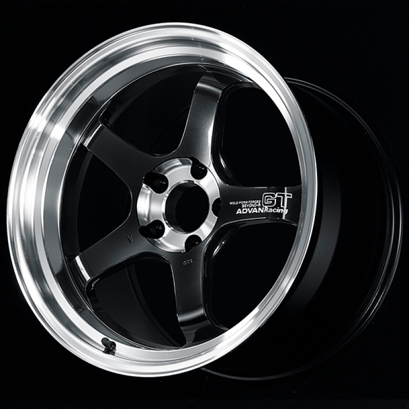 Advan GT Beyond-R 18X9.5 / +25 Off / 5x114.3 BC / 73mm Bore / Diamond Cut and Dark Platinum Black