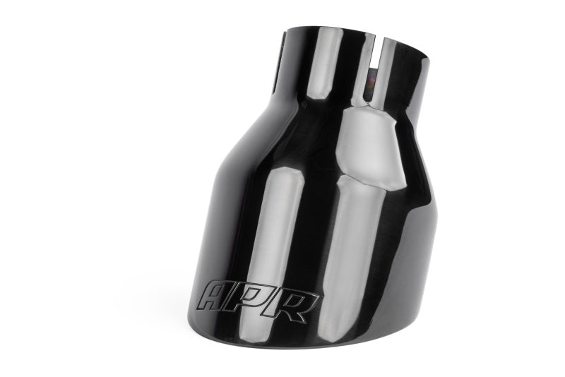 APR Double-Walled 4in Slash-Cut Tips - Polished Diamond Black - Set of 2